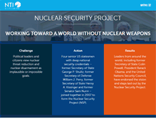 Tablet Screenshot of nuclearsecurityproject.org